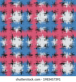 Seamless abstract pattern in doodle style with the image of colorful strokes. 