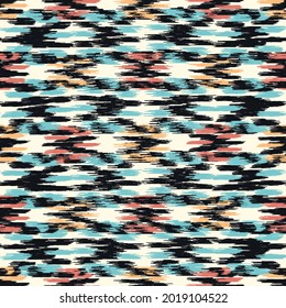 Seamless abstract pattern in doodle style with the image of colorful strokes. 