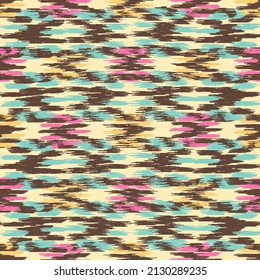 Seamless abstract pattern in doodle style with the image of colorful strokes. 