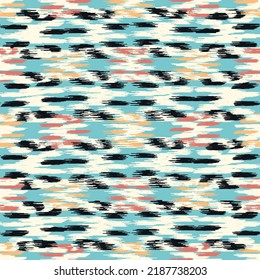 Seamless abstract pattern in doodle style with the image of colorful strokes. 
