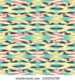 Seamless abstract pattern in doodle style with the image of colorful strokes. 