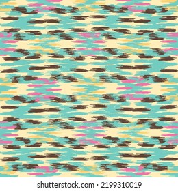 Seamless abstract pattern in doodle style with the image of colorful strokes. 
