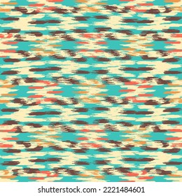 Seamless abstract pattern in doodle style with the image of colorful strokes. 