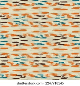 Seamless abstract pattern in doodle style with the image of colorful strokes. 