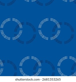 seamless abstract pattern with dotted circles on blue background modern print for fabric background surface design packaging vector illustration