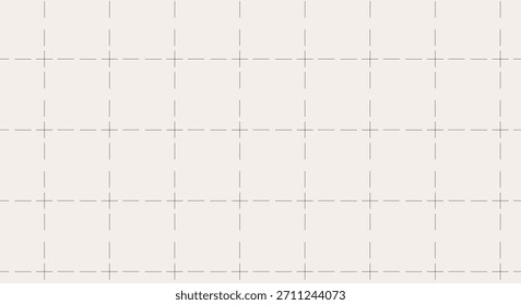 A seamless abstract pattern with dotted squares, clean lines, graphic grids, and soft organic strokes. Minimalistic and modern, hand-drawn style, suitable for textiles, packaging, and digital projects