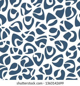 Seamless abstract pattern of drops on white background