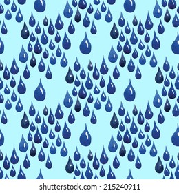 Seamless abstract pattern. Drops, rain, water, watercolor, ink. 