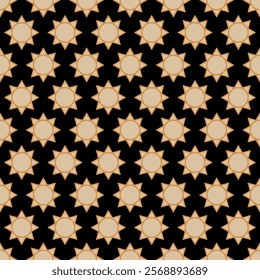 seamless abstract pattern with elements on blac background texture for fabric surface design packaging vector