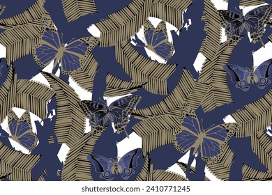 Seamless abstract pattern. Fashion textiles, fabric, packaging, wrapping paper and the like.
