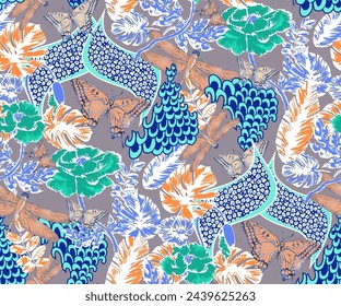 Seamless abstract pattern. Fashion textiles, fabric, packaging.
