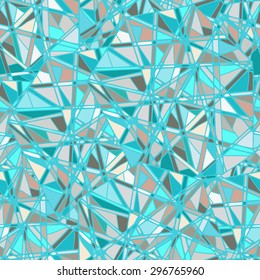 Seamless abstract pattern fashionable color. Broken mirror-  Vector illustration