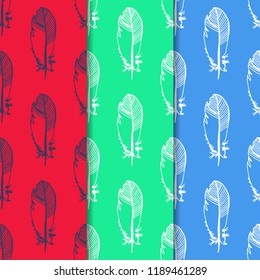 seamless abstract pattern with feather