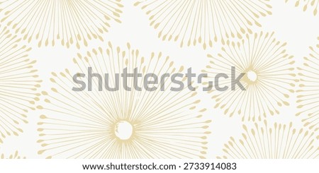 A seamless abstract pattern featuring delicate floral shapes composed of fine lines and soft, muted colors, creating a gentle and elegant design.