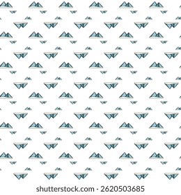 Seamless Abstract Pattern Featuring Floating Triangle and Mountain Designs