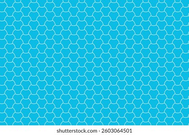 A seamless abstract pattern featuring interconnected hexagonal shapes with rounded edges, creating a smooth, organic grid. Ideal for backgrounds, textiles, and decorative designs.