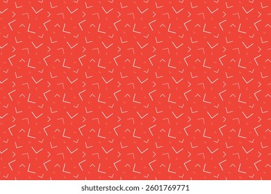 A seamless abstract pattern featuring scattered angular lines and geometric shapes. The design creates a dynamic, playful effect with randomly placed V-shaped and corner elements.