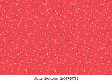 A seamless abstract pattern featuring scattered angular lines and geometric shapes. The design creates a dynamic, playful effect with randomly placed V-shaped and corner elements.