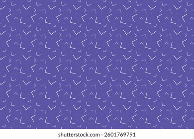 A seamless abstract pattern featuring scattered angular lines and geometric shapes. The design creates a dynamic, playful effect with randomly placed V-shaped and corner elements.