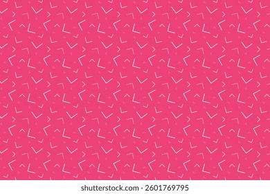 A seamless abstract pattern featuring scattered angular lines and geometric shapes. The design creates a dynamic, playful effect with randomly placed V-shaped and corner elements.