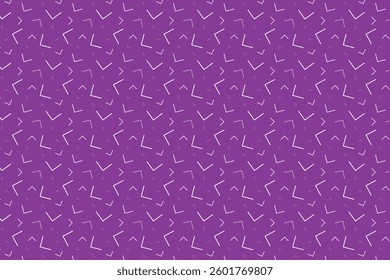 A seamless abstract pattern featuring scattered angular lines and geometric shapes. The design creates a dynamic, playful effect with randomly placed V-shaped and corner elements.