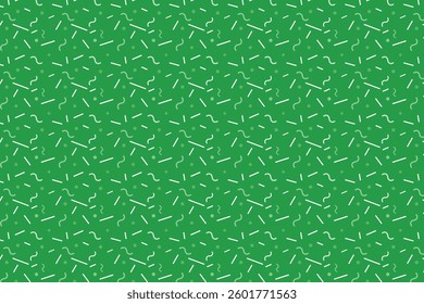 A seamless abstract pattern featuring scattered lines, wavy shapes, dots, and small geometric elements. The design offers a playful and dynamic aesthetic with balanced randomness.