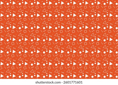 A seamless abstract pattern featuring scattered lines, wavy shapes, dots, and small geometric elements. The design offers a playful and dynamic aesthetic with balanced randomness.