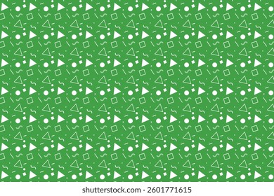 A seamless abstract pattern featuring scattered lines, wavy shapes, dots, and small geometric elements. The design offers a playful and dynamic aesthetic with balanced randomness.