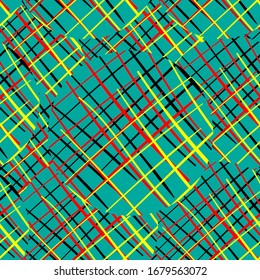 Seamless abstract pattern with feehand cross lines.