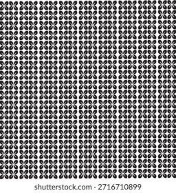 Nahtloses abstraktes Muster mit floralen Kreuzmotiven. Komplizierter, sich wiederholender Hintergrund. Dichtes Grafikdesign. Dekorative moderne Textur.