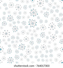 Seamless abstract pattern of floral elements. Seamless pattern.