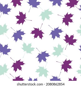 Seamless abstract pattern. Seamless floral pattern in leaves of ash, birch. Nature simple background for fabric, cloth design, covers, manufacturing, wallpapers, print, gift wrap and scrapbooking.