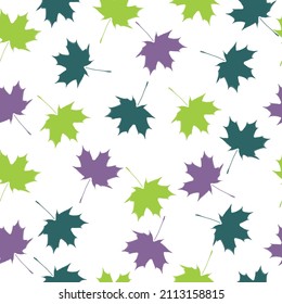 Seamless abstract pattern. Seamless floral pattern in leaves of ash, birch. Nature simple background for fabric, cloth design, covers, manufacturing, wallpapers, print, gift wrap and scrapbooking.