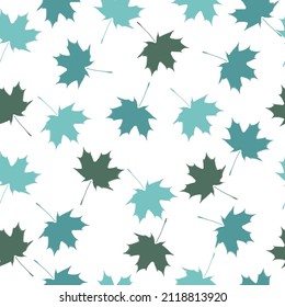 Seamless abstract pattern. Seamless floral pattern in leaves of ash, birch. Nature simple background for fabric, cloth design, covers, manufacturing, wallpapers, print, gift wrap and scrapbooking.