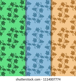 seamless abstract pattern with floral motive