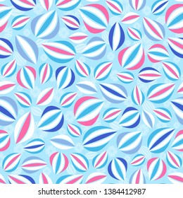 Seamless abstract pattern with floral ornament of leaves.
