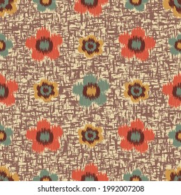Seamless abstract pattern with floral ornament
