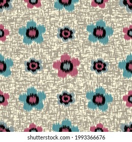 Seamless abstract pattern with floral ornament
