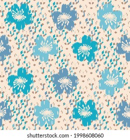 Seamless abstract pattern with floral ornament
