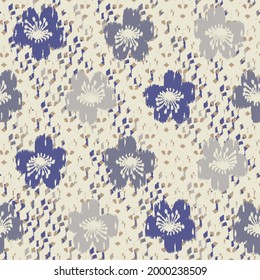 Seamless abstract pattern with floral ornament
