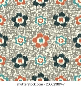 Seamless abstract pattern with floral ornament
