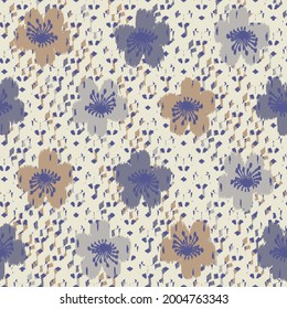 Seamless abstract pattern with floral ornament
