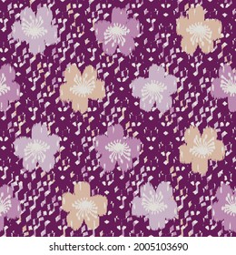Seamless abstract pattern with floral ornament
