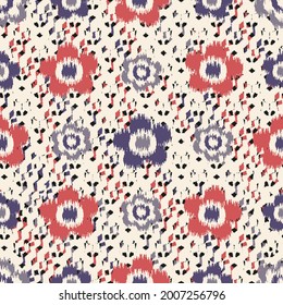 Seamless abstract pattern with floral ornament
