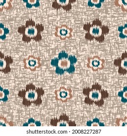 Seamless abstract pattern with floral ornament
