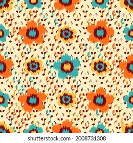 Seamless abstract pattern with floral ornament
