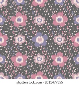 Seamless abstract pattern with floral ornament

