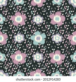 Seamless abstract pattern with floral ornament
