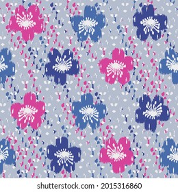 Seamless abstract pattern with floral ornament
