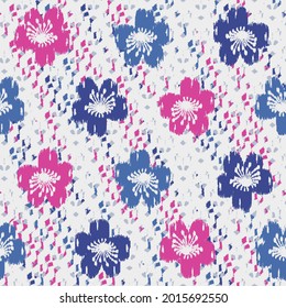 Seamless abstract pattern with floral ornament
